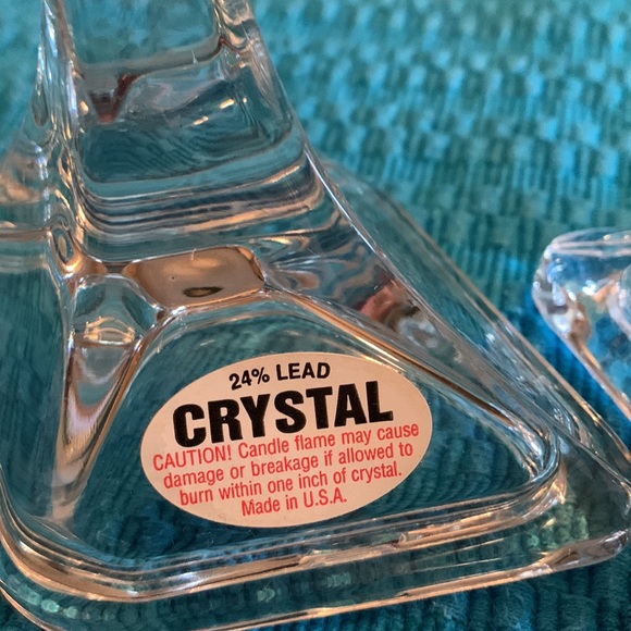 Lead crystal candle holders. Is - Picture 2 of 5